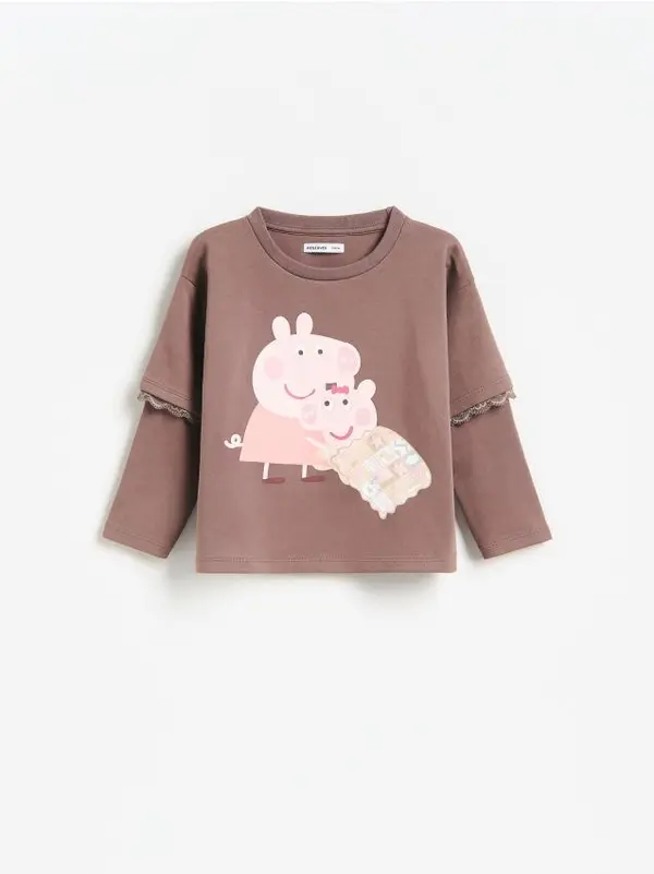 Reserved Reserved - Bluza Peppa Pig - smeđi