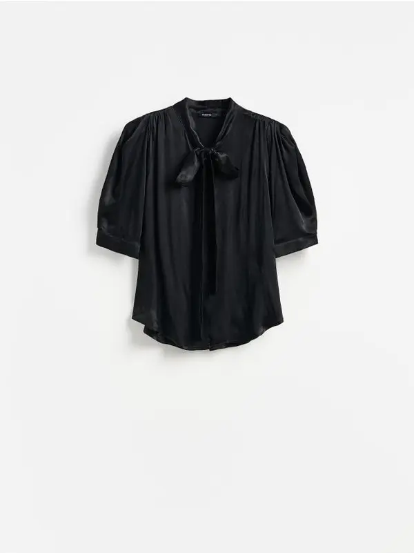 Reserved Reserved - Bluza puf-rukava - crno