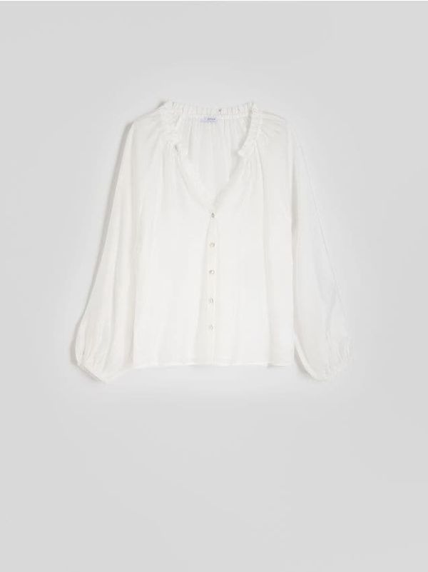 Reserved Reserved - Bluza puf-rukava - krem