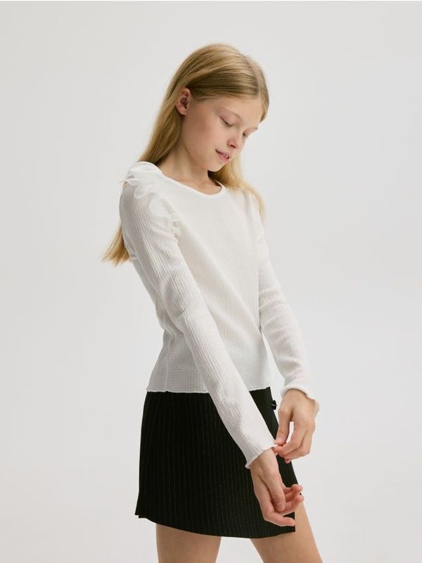 Reserved Reserved - Bluza s aplikacijom - krem