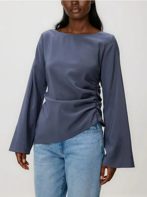 Reserved Reserved - Bluza s asimetričnim dnom - srednjesivo