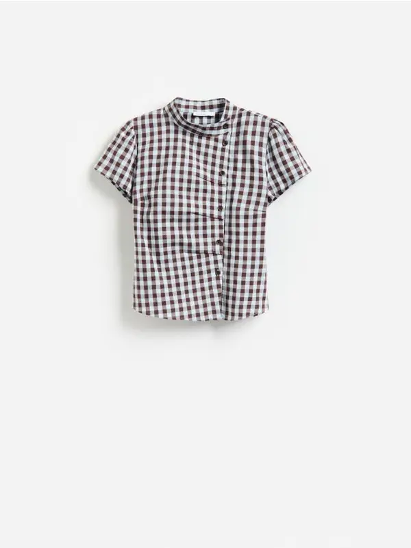 Reserved Reserved - Bluza s asimetričnim kopčanjem - šaren