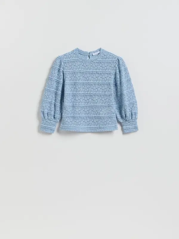 Reserved Reserved - Bluza s čipkom - bljedoplavo
