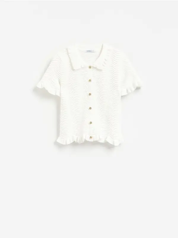 Reserved Reserved - Bluza s gumbima - krem