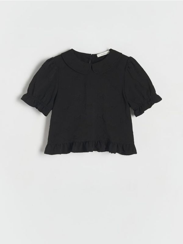 Reserved Reserved - Bluza s izvezenim uzorkom - crno