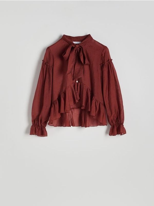 Reserved Reserved - Bluza s liocelom - bakreno