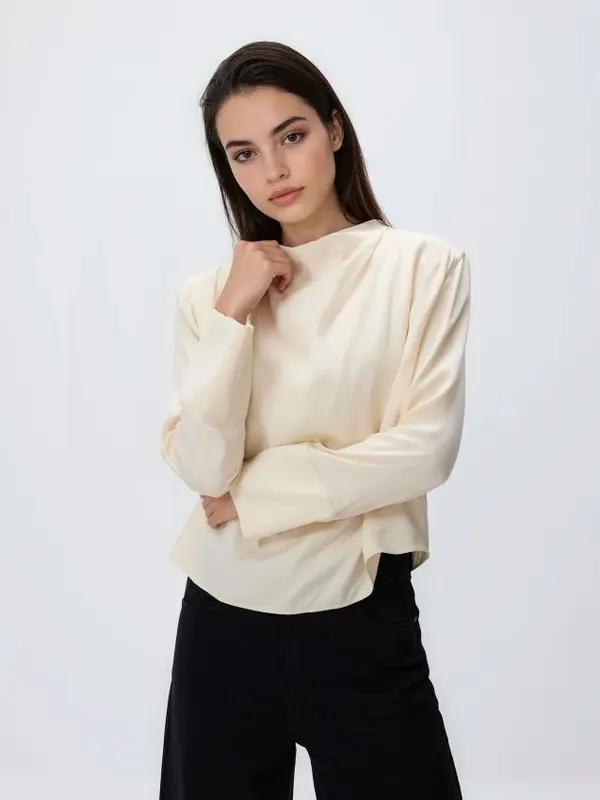 Reserved Reserved - Bluza s liocelom - boja kože