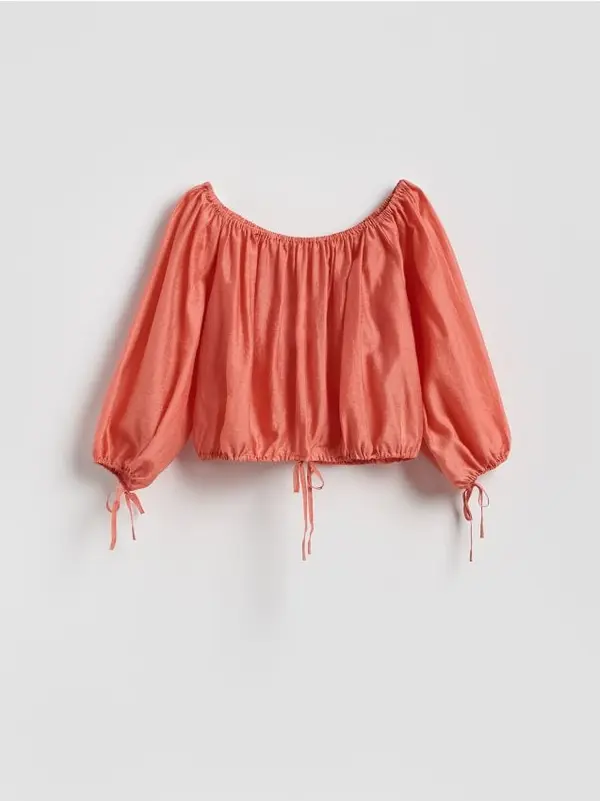 Reserved Reserved - Bluza s liocelom - koraljno