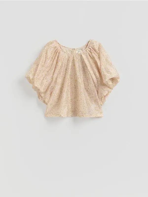 Reserved Reserved - Bluza s liocelom - krem
