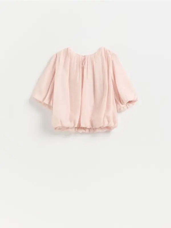 Reserved Reserved - Bluza s liocelom - pastelnoružičasto