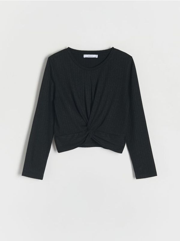 Reserved Reserved - Bluza s metalnim koncem - crno