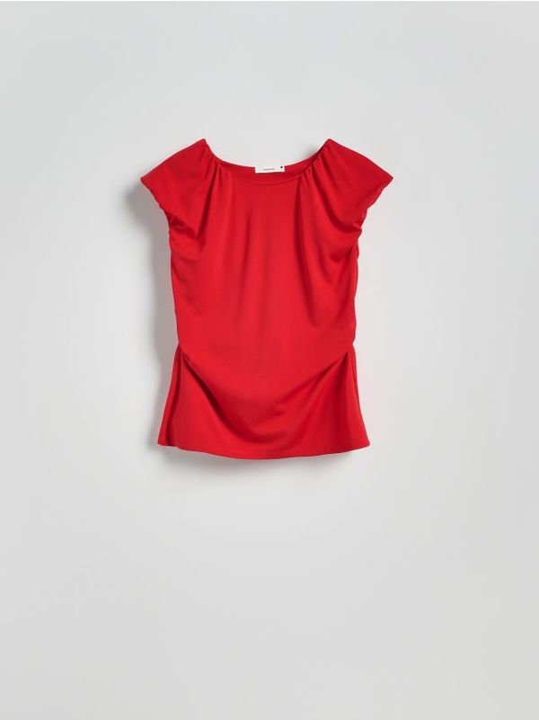 Reserved Reserved - Bluza s naborima - crvena