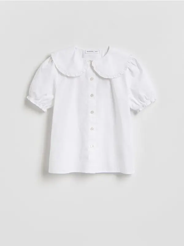 Reserved Reserved - Bluza s ovratnikom - bijela
