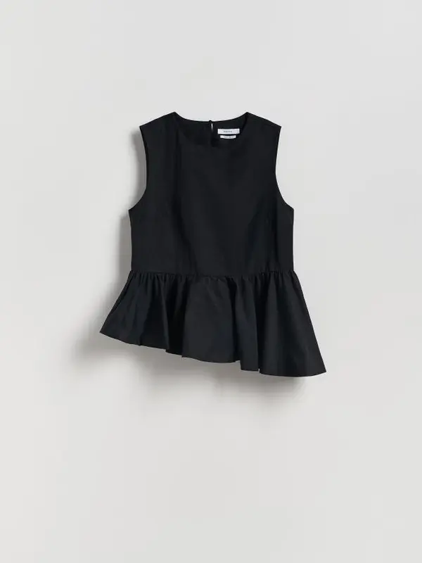 Reserved Reserved - Bluza s peplumom - crno