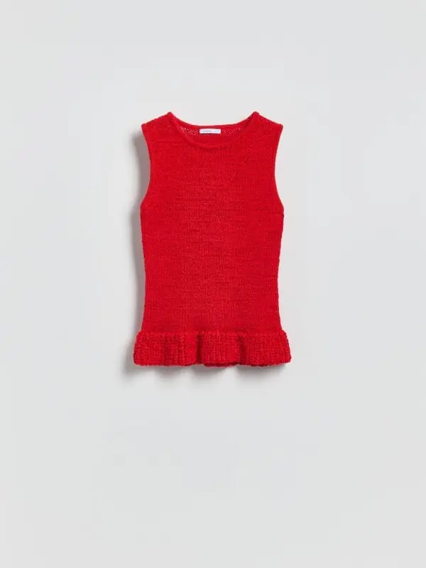 Reserved Reserved - Bluza s peplumom - crvena