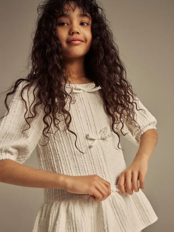 Reserved Reserved - Bluza s peplumom - krem