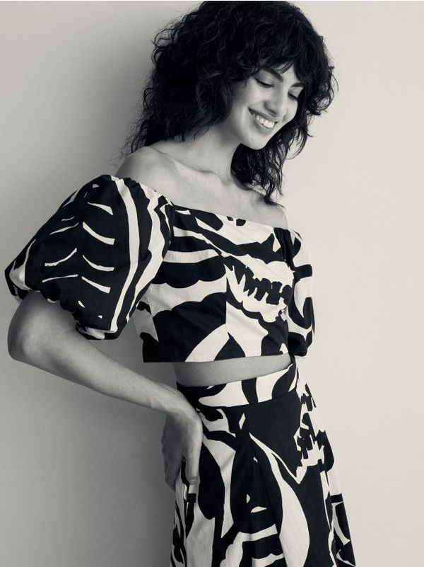 Reserved Reserved - Bluza s puf rukavima - šaren