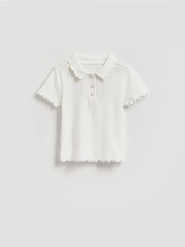 Reserved Reserved - Bluza s ukrasnim gumbima - krem
