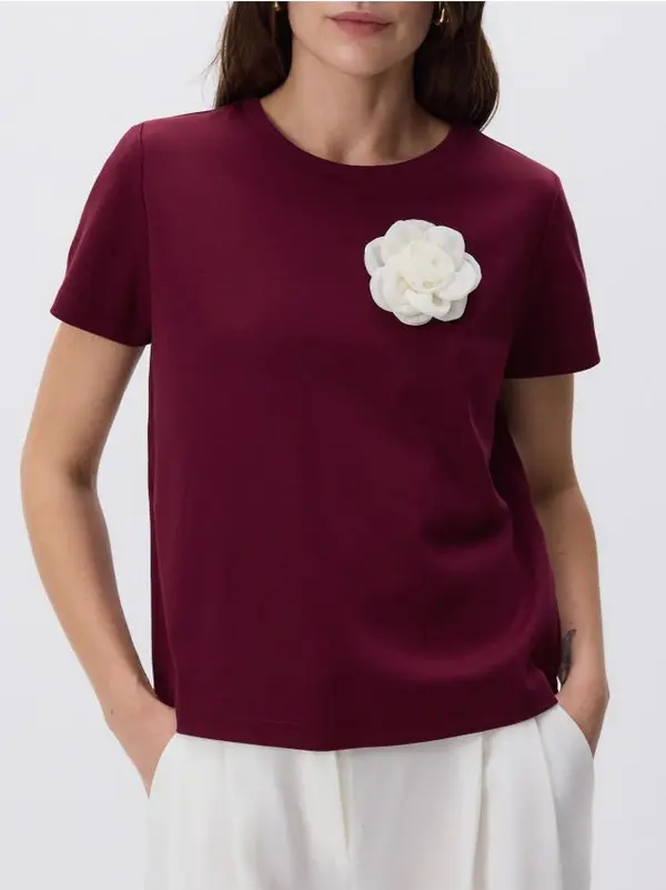 Reserved Reserved - Bluza s ukrasnom aplikacijom - boja kestena
