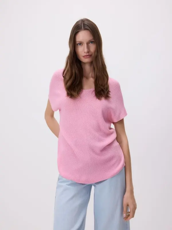 Reserved Reserved - Bluza s V-izrezom - ružičasta