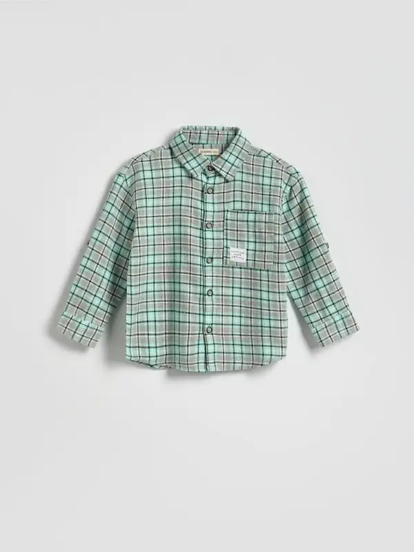 Reserved Reserved - Bluza s vezenim uzorkom - bljedotirkizno