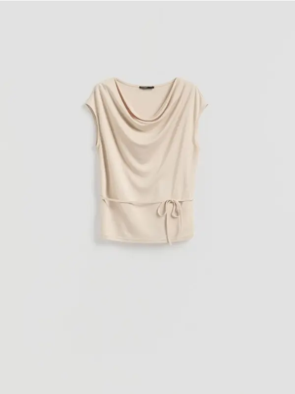 Reserved Reserved - Bluza s visokim udjelom modalnih vlakana - bež