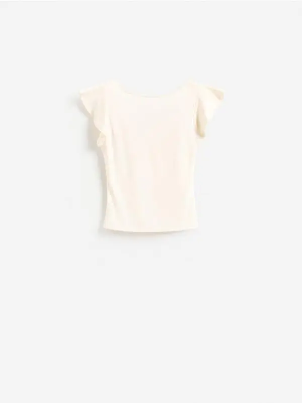 Reserved Reserved - Bluza s visokim udjelom modalnih vlakana - boja kože