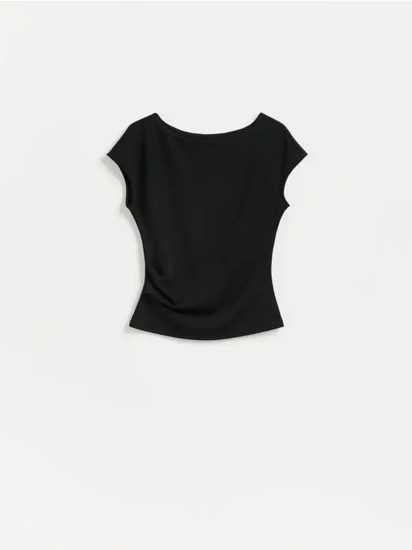 Reserved Reserved - Bluza s visokim udjelom modalnih vlakana - crno