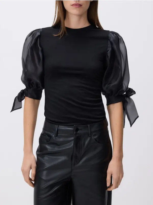 Reserved Reserved - Bluza s visokim udjelom modalnih vlakana - crno