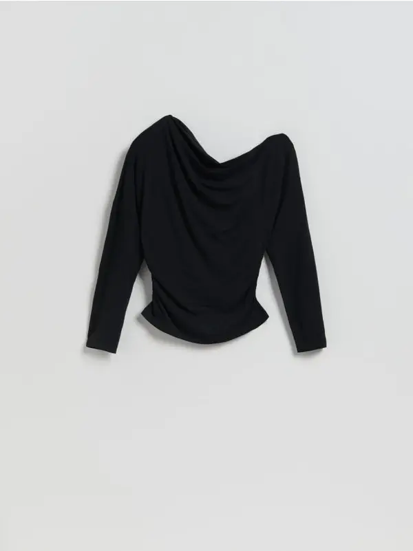Reserved Reserved - Bluza s visokim udjelom modalnih vlakana - crno