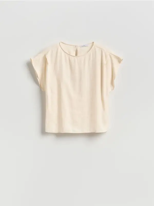 Reserved Reserved - Bluza s visokim udjelom modalnih vlakana - krem
