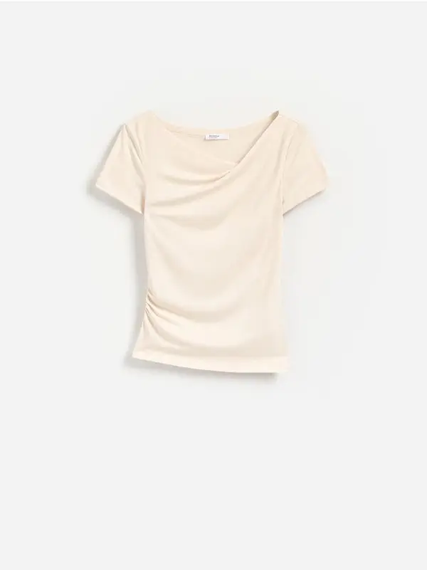 Reserved Reserved - Bluza s visokim udjelom modalnih vlakana - krem