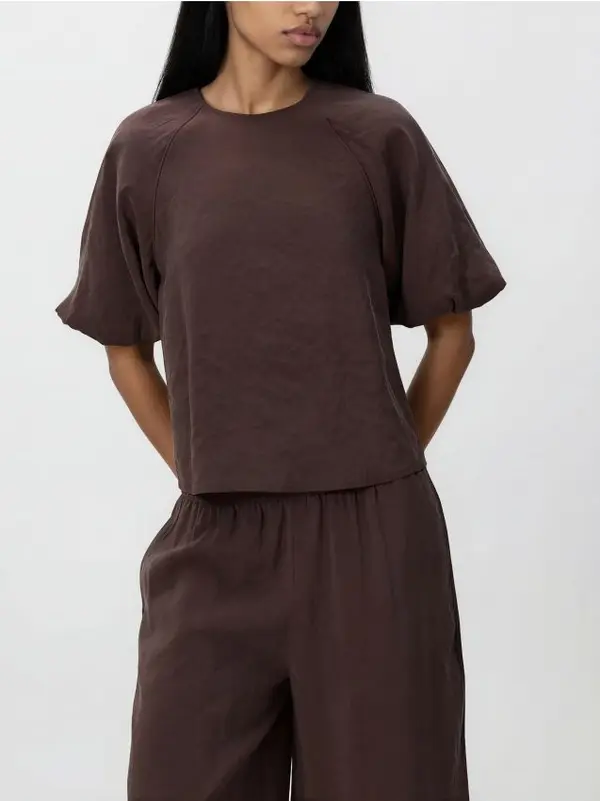 Reserved Reserved - Bluza s visokim udjelom modalnih vlakana - smeđi