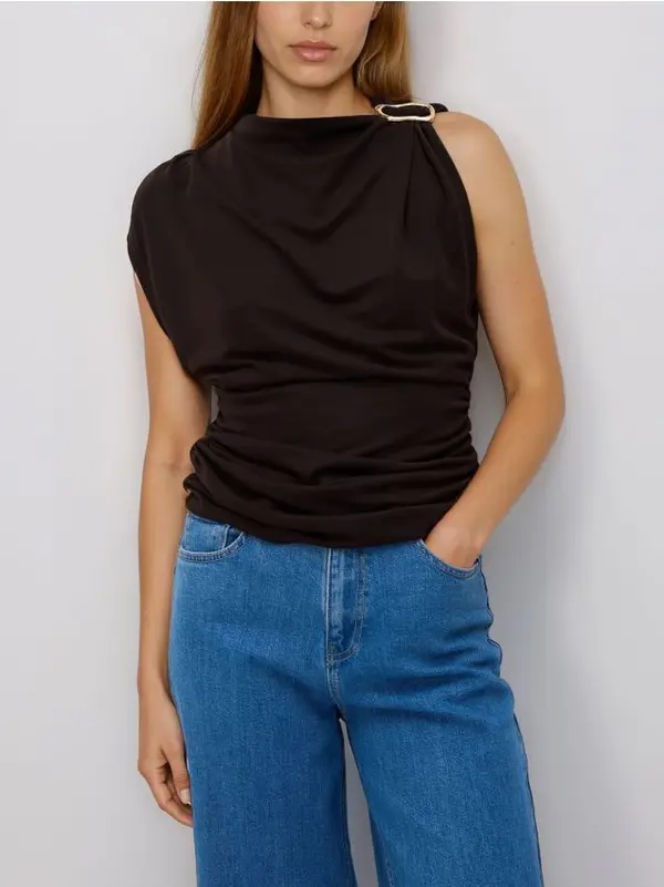 Reserved Reserved - Bluza s visokim udjelom modalnih vlakana - tamnosmeđe