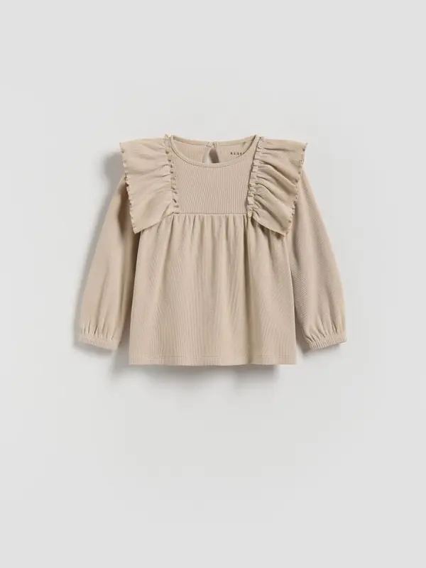 Reserved Reserved - Bluza s volanima - bež