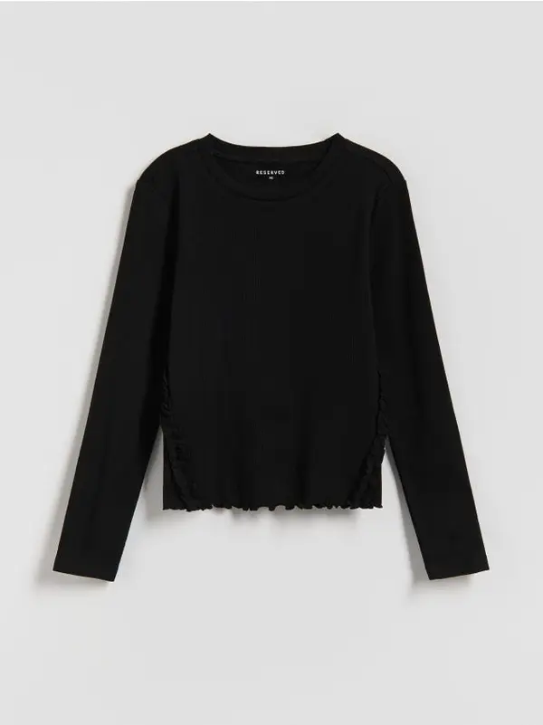 Reserved Reserved - Bluza s volanima - crno