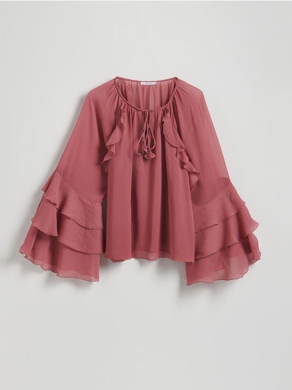 Reserved Reserved - Bluza s volanima - prljavoroza