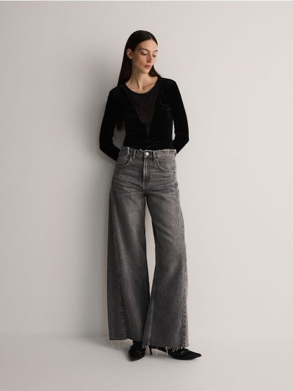 Reserved Reserved - Bodi od velura - crno