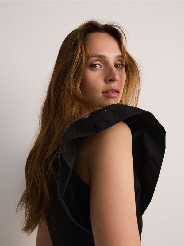 Reserved Reserved - Bodi s volanima - crno