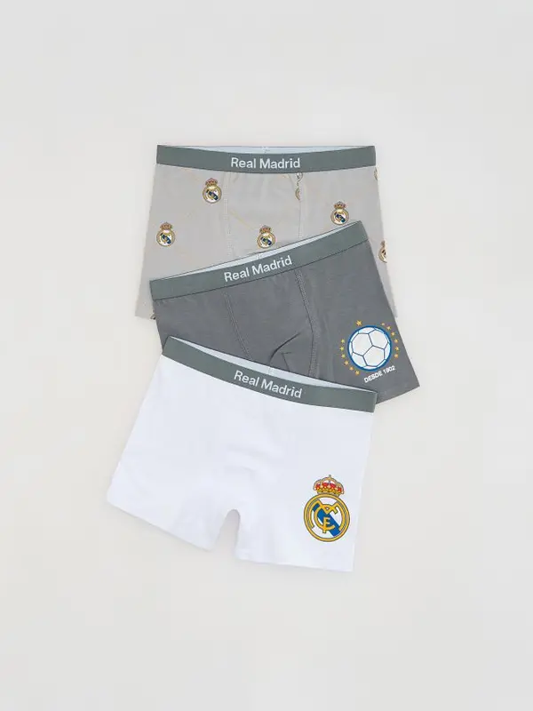 Reserved Reserved - Bokserice Real Madrid 3 pakiranja - tamnosivo