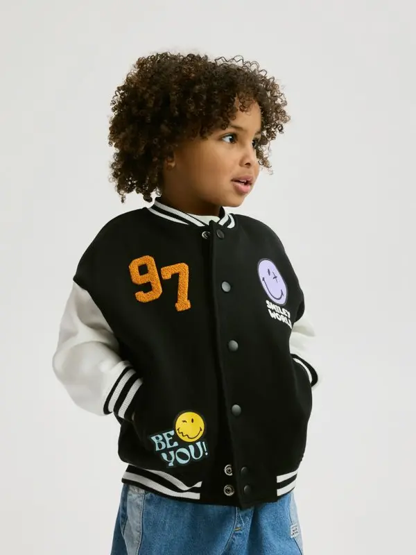 Reserved Reserved - Bomber majica SmileyWorld® - crno