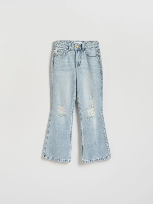 Reserved Reserved - Bootcut traperice s poderotinama - plava