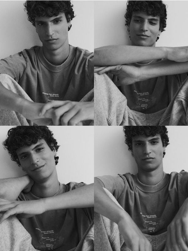 Reserved Reserved - Boxy majica kratkih rukava isprana izgleda - light grey