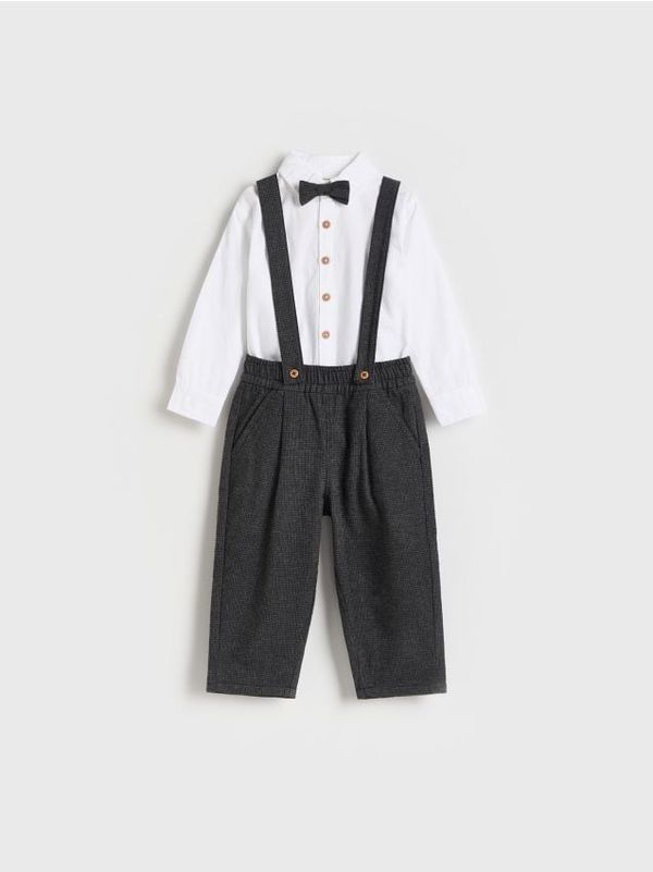 Reserved Reserved - BOYS` BODY SUIT & BOW TIE - bijela