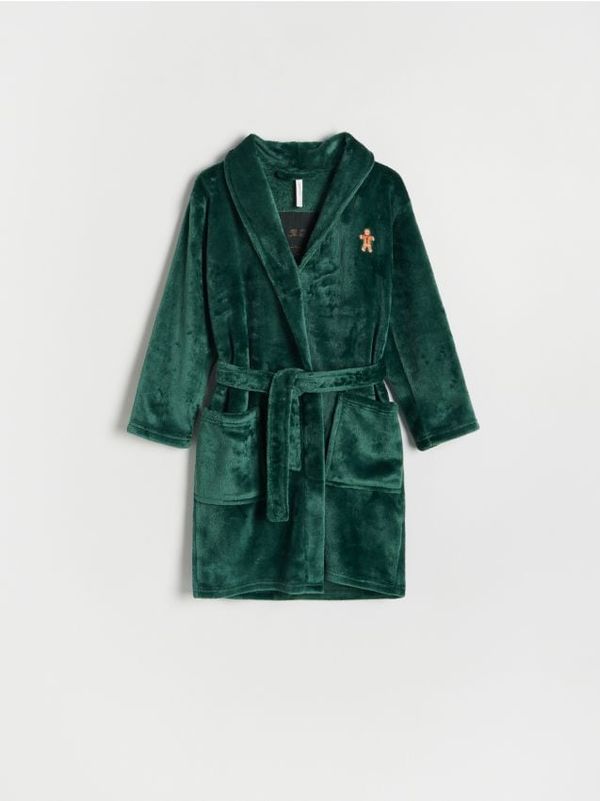 Reserved Reserved - BOYS` DRESSING GOWN - tamnozeleno