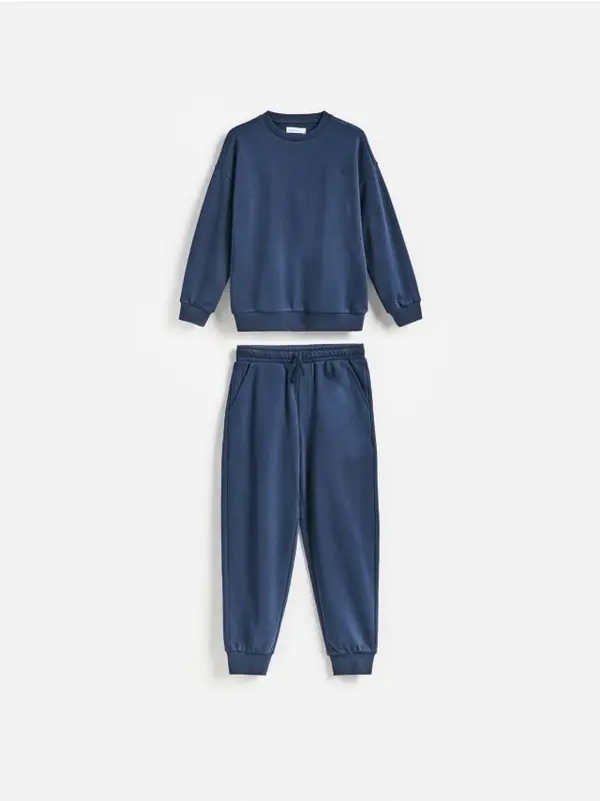 Reserved Reserved - BOYS` JOGGING TOP & TROUSERS - mornarsko plava