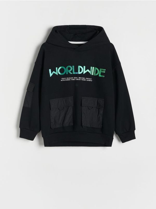 Reserved Reserved - BOYS` JOGGING TOP - crno