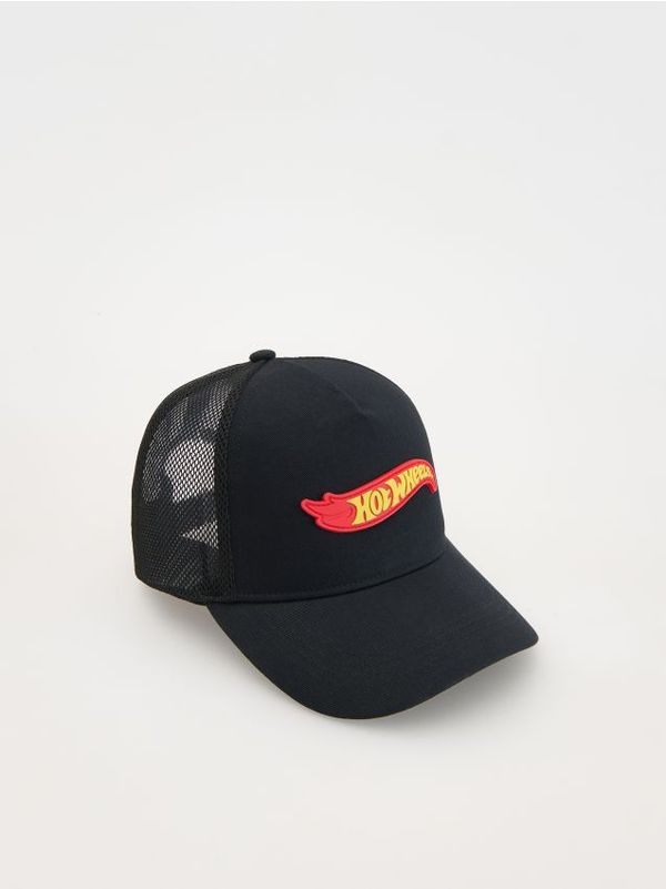 Reserved Reserved - BOYS` PEAKED CAP - crno