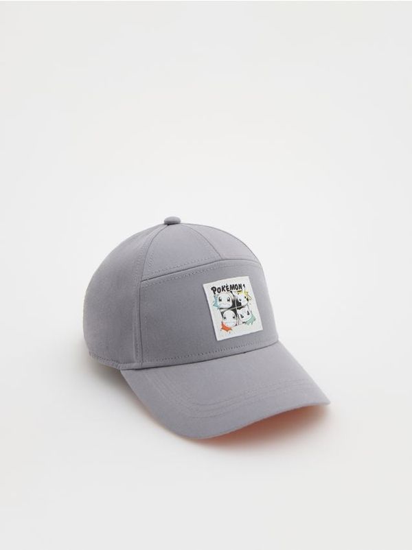 Reserved Reserved - BOYS` PEAKED CAP - light grey