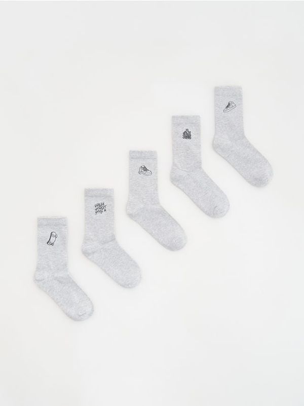 Reserved Reserved - BOYS` SOCKS MULTI - svijetlo siva